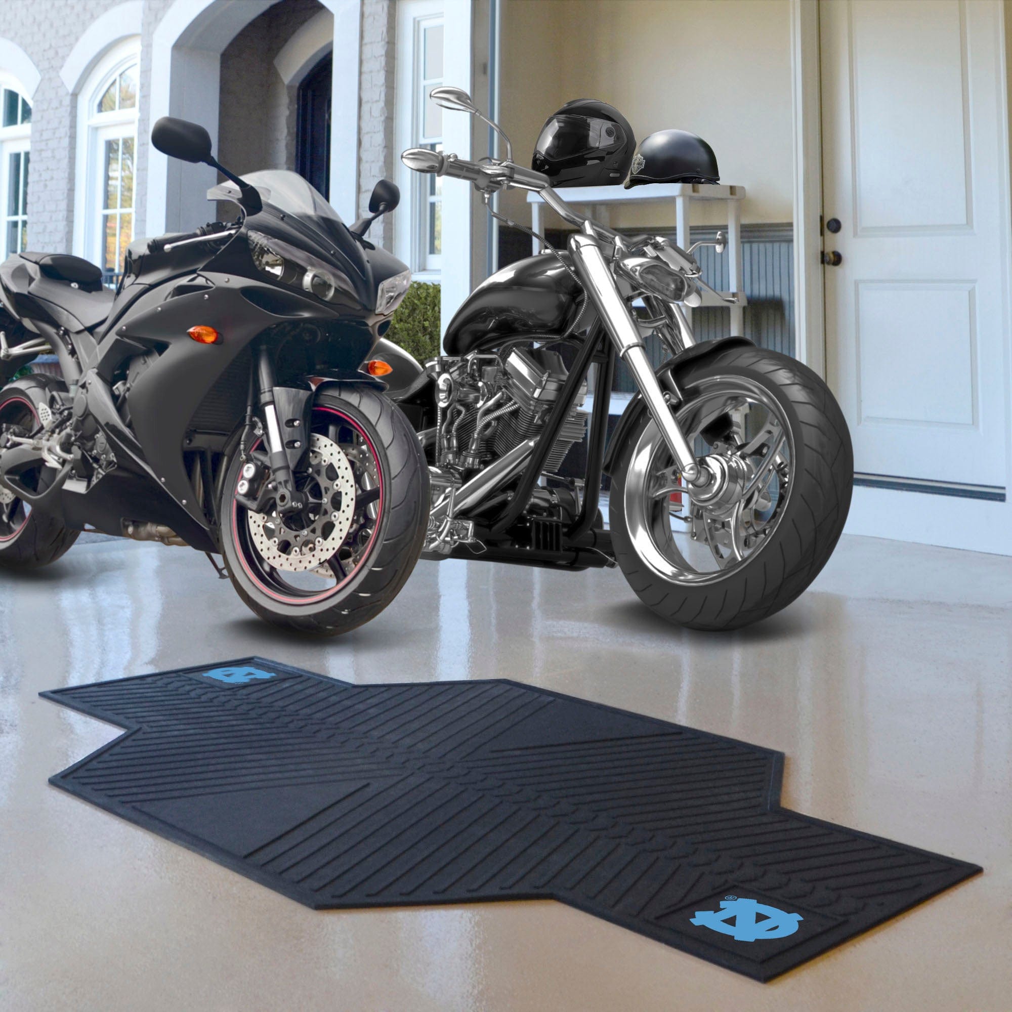 North Carolina Tar Heels Motorcycle Mat - North Carolina