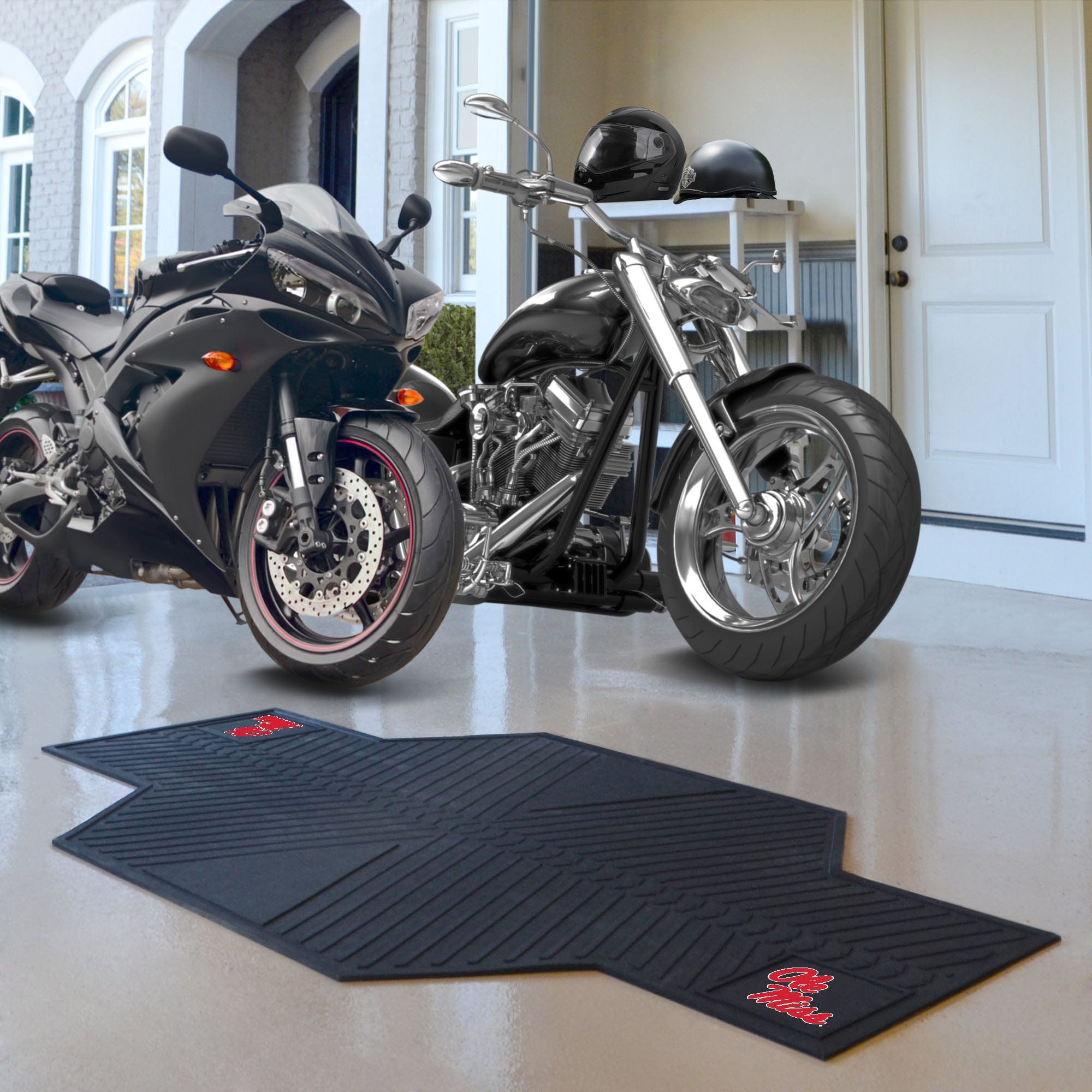 Ole Miss Rebels Motorcycle Mat - Ole Miss