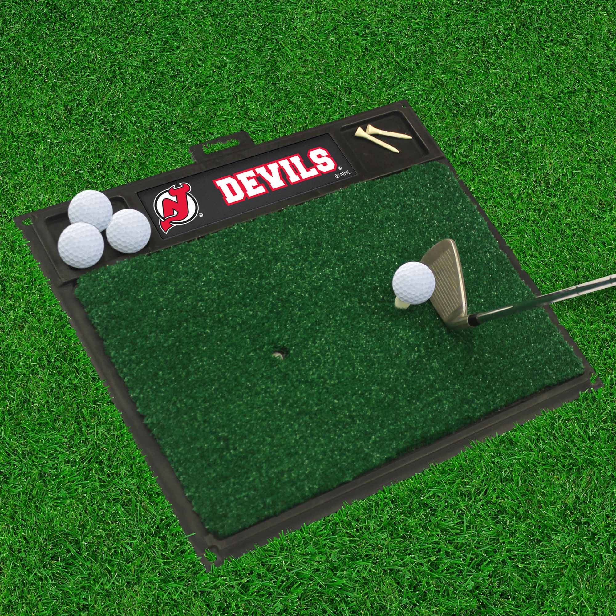 New Jersey Devils Golf Hitting Mat - New Jersey Devils