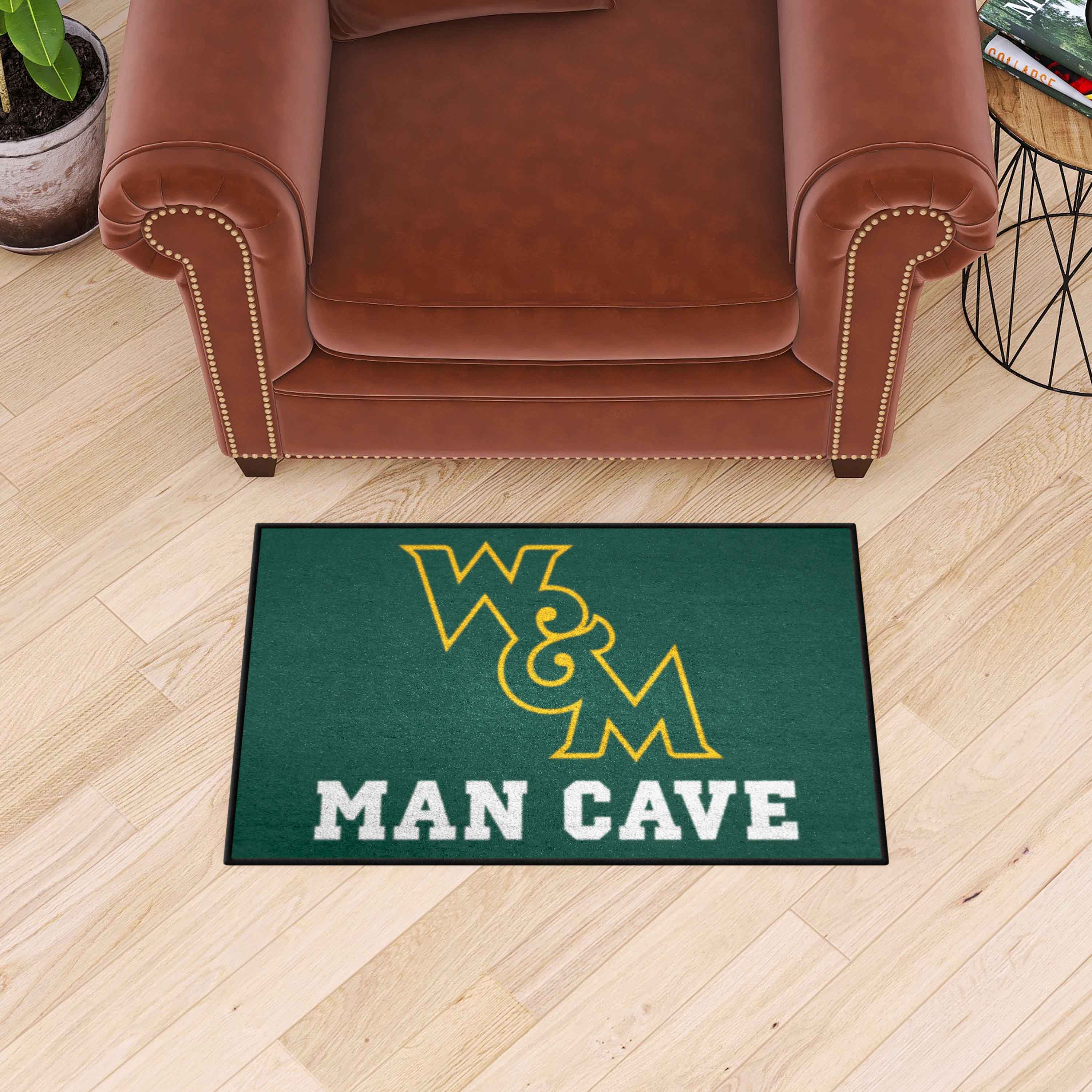 William & Mary Tribe Man Cave Starter Mat Accent Rug - 19in. x 30in.