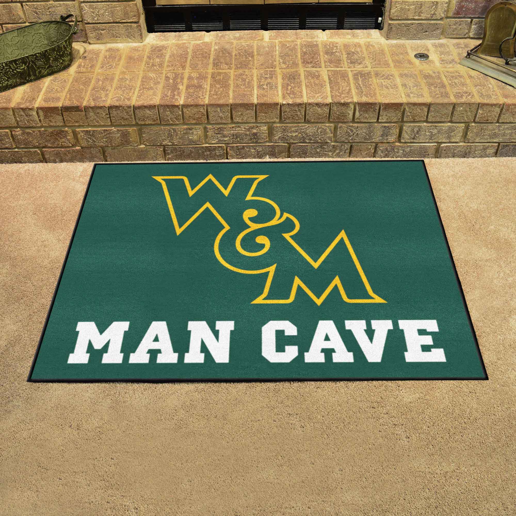 William & Mary Tribe Man Cave All-Star Rug - 34 in. x 42.5 in.