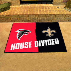 NFL House Divided - Falcons / Saints House Divided Rug - 34 in. x 42.5 in. - NFL House Divided - Falcons / Saints