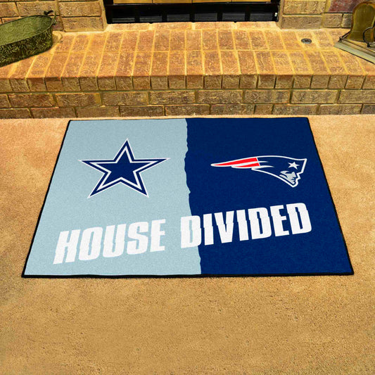 NFL House Divided - Cowboys / Patriots House Divided Rug - 34 in. x 42.5 in. - NFL House Divided - Cowboys / Patriots