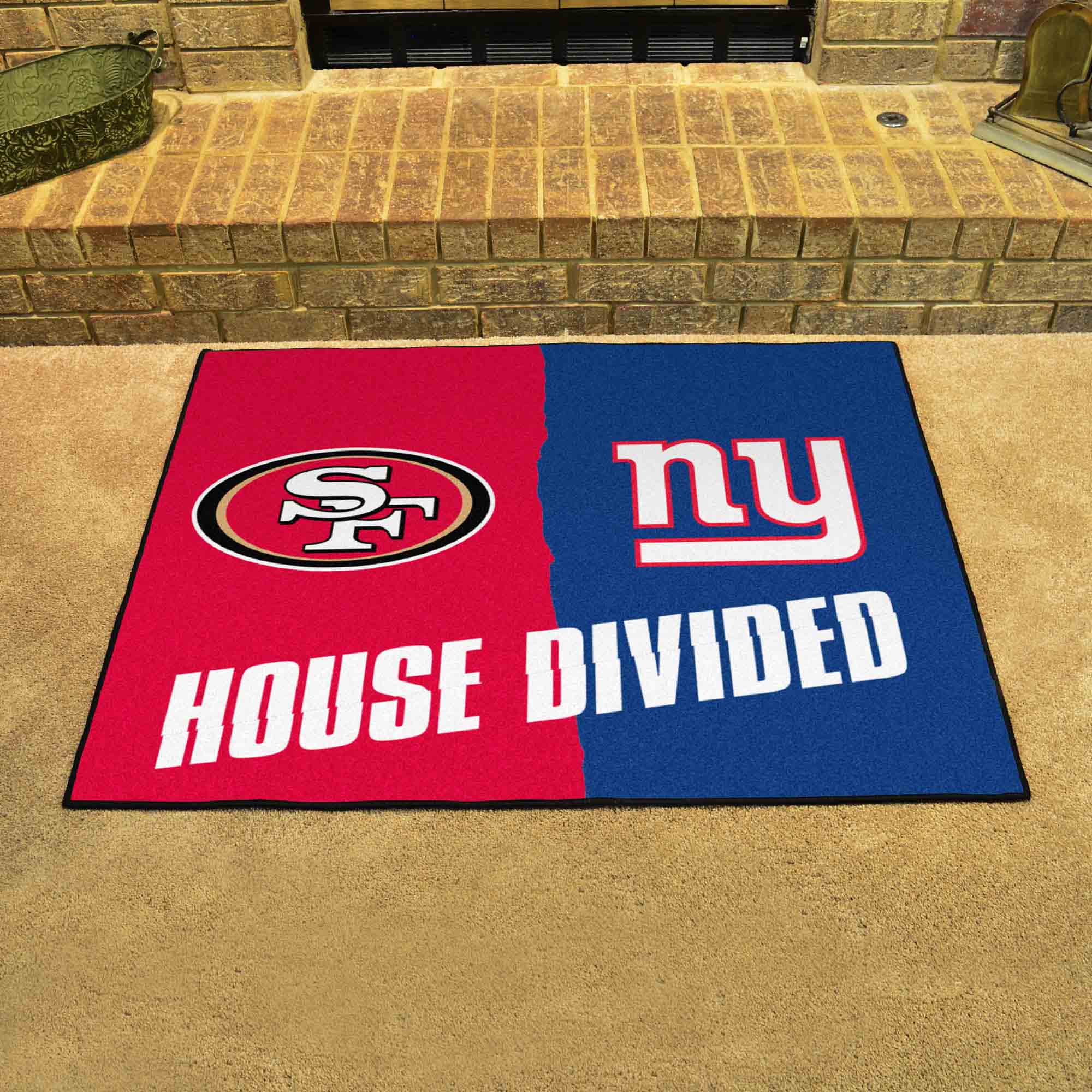 NFL House Divided - 49ers / Giants House Divided Rug - 34 in. x 42.5 in. - NFL House Divided - 49ers / Giants