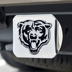 Chicago Bears Chrome Metal Hitch Cover with Chrome Metal 3D Emblem - Chicago Bears