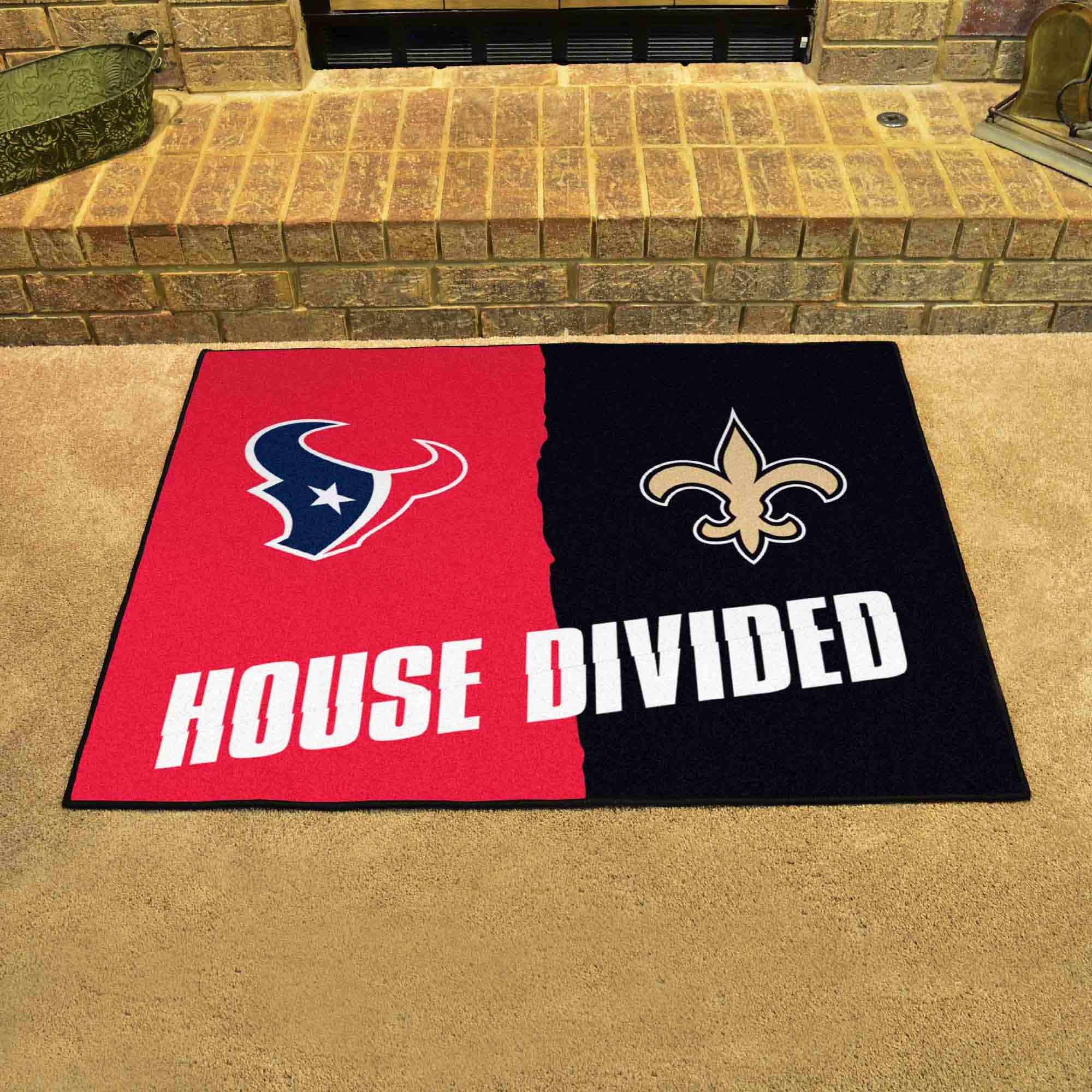 NFL House Divided - Texans / Saints House Divided Rug - 34 in. x 42.5 in.