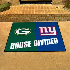 NFL House Divided - Packers / Giants House Divided Rug - 34 in. x 42.5 in. - NFL House Divided - Packers / Giants