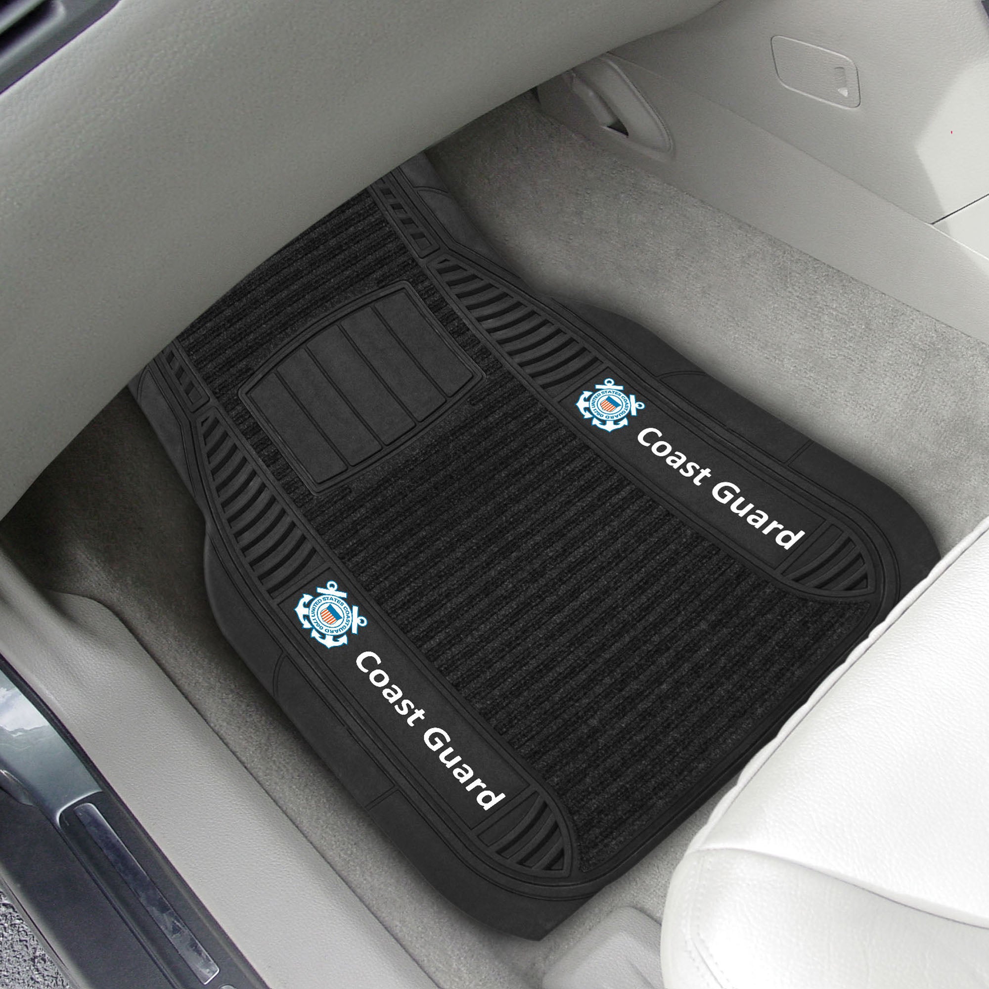 U.S. Coast Guard 2 Piece Deluxe Car Mat Set