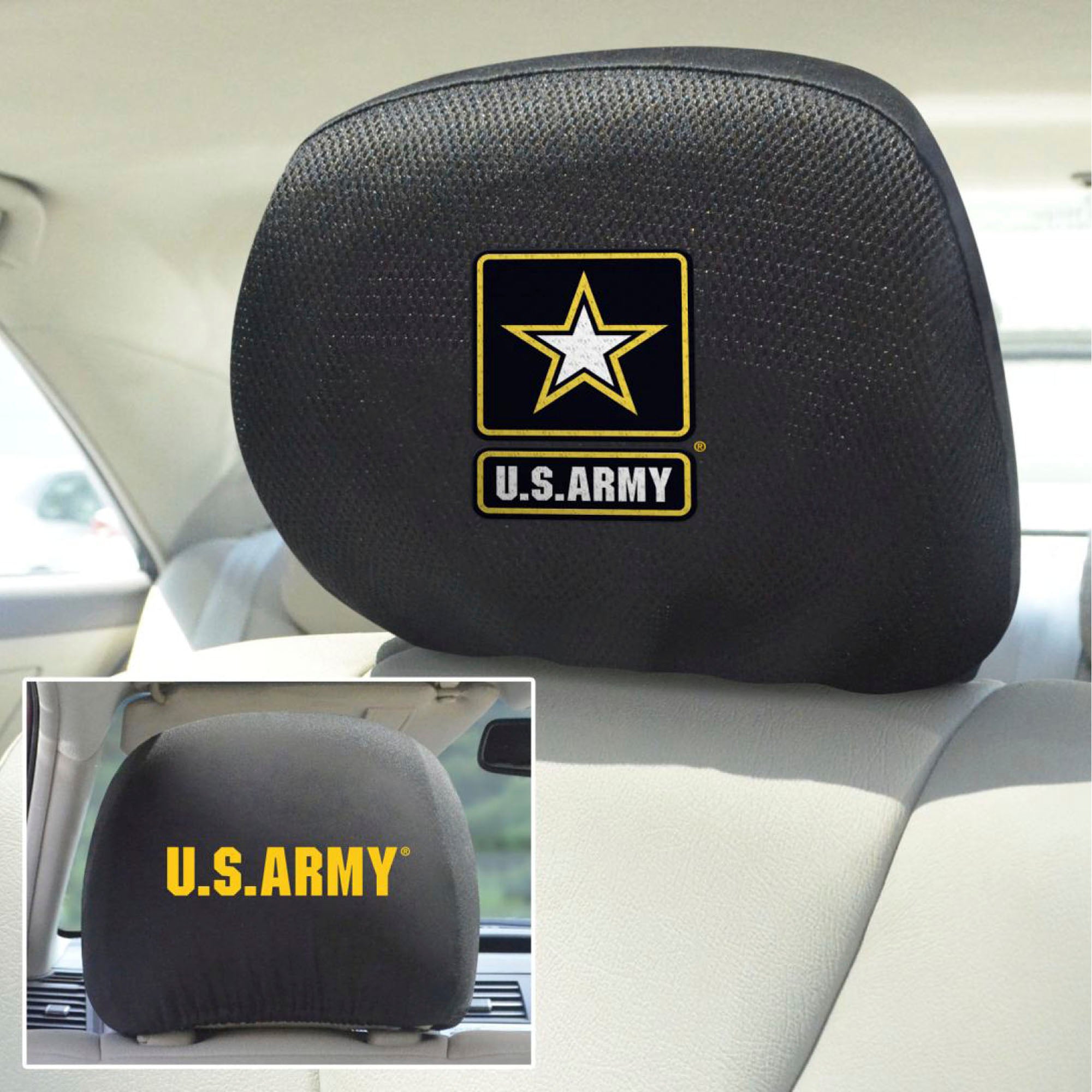 U.S. Army Embroidered Head Rest Cover Set - 2 Pieces