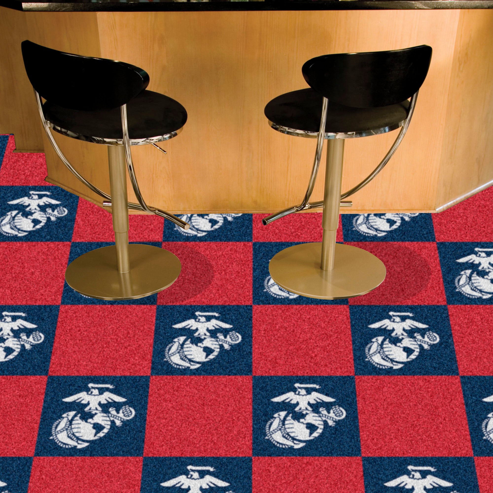 U.S. Marines Team Carpet Tiles - 45 Sq Ft.