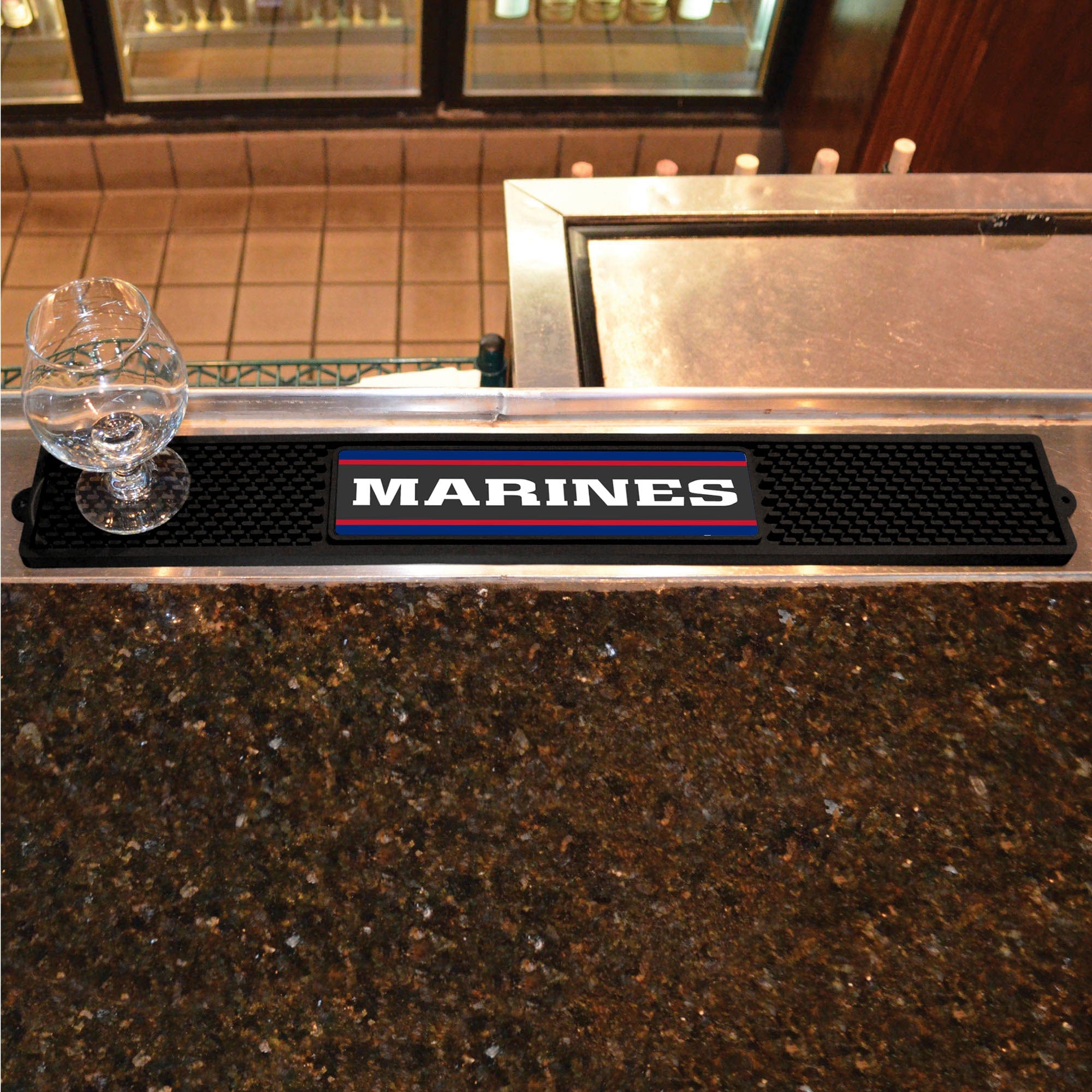 U.S. Marines Bar Drink Mat - 3.25in. x 24in.