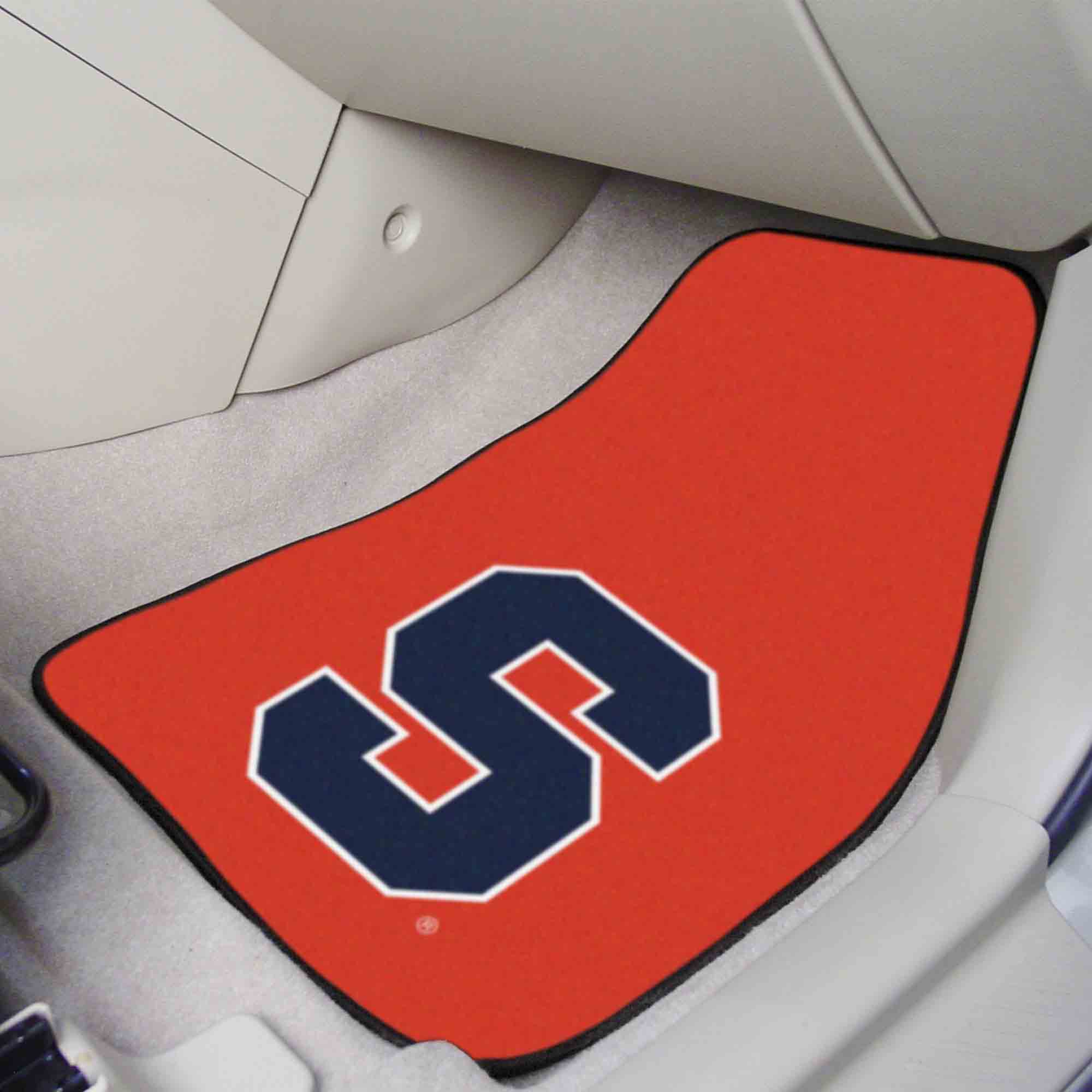 Syracuse Orange Front Carpet Car Mat Set - 2 Pieces, Orange