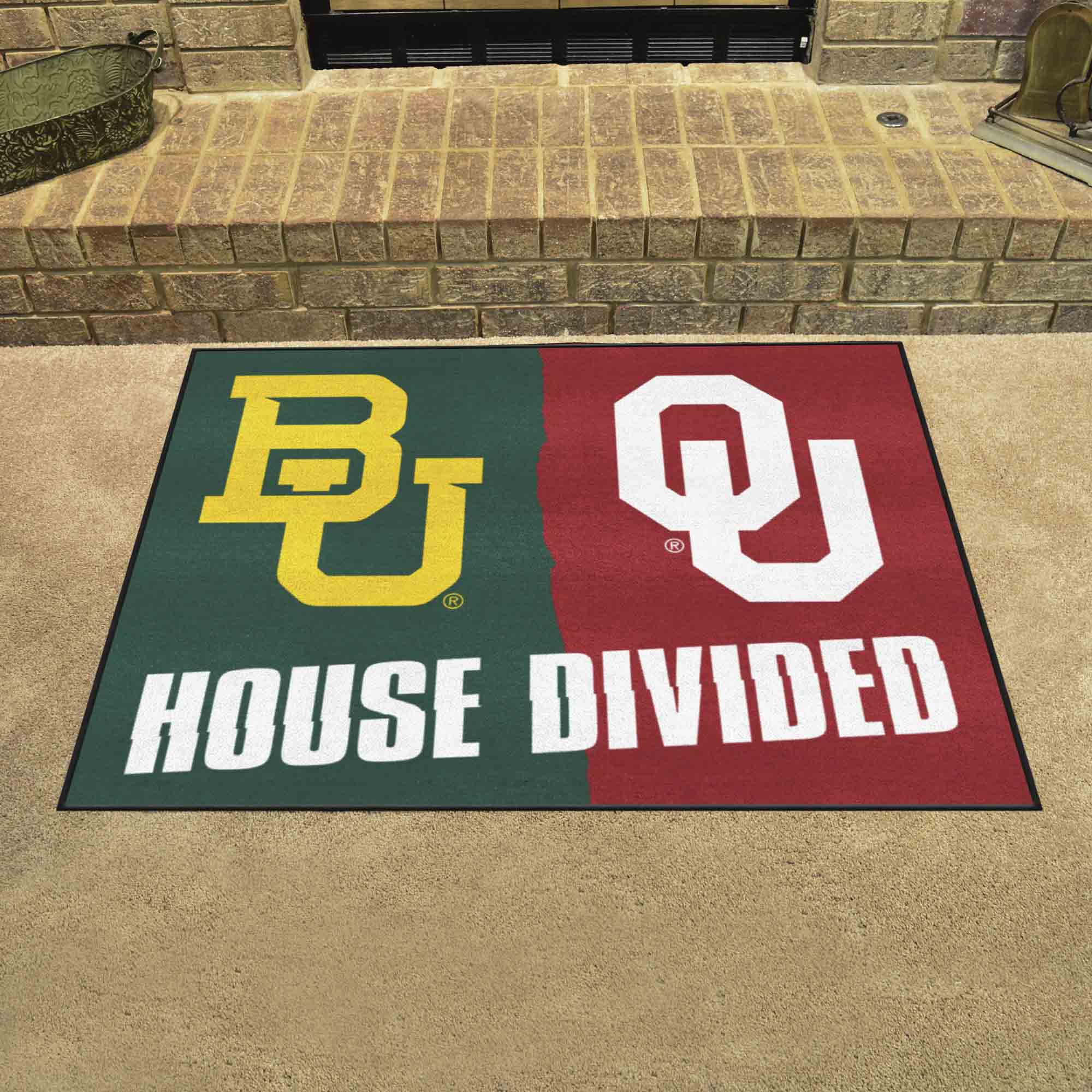 House Divided - Baylor / Oklahoma House Divided House Divided Rug - 34 in. x 42.5 in. - House Divided - Baylor / Oklahoma