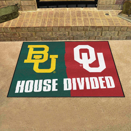 House Divided - Baylor / Oklahoma House Divided House Divided Rug - 34 in. x 42.5 in. - House Divided - Baylor / Oklahoma