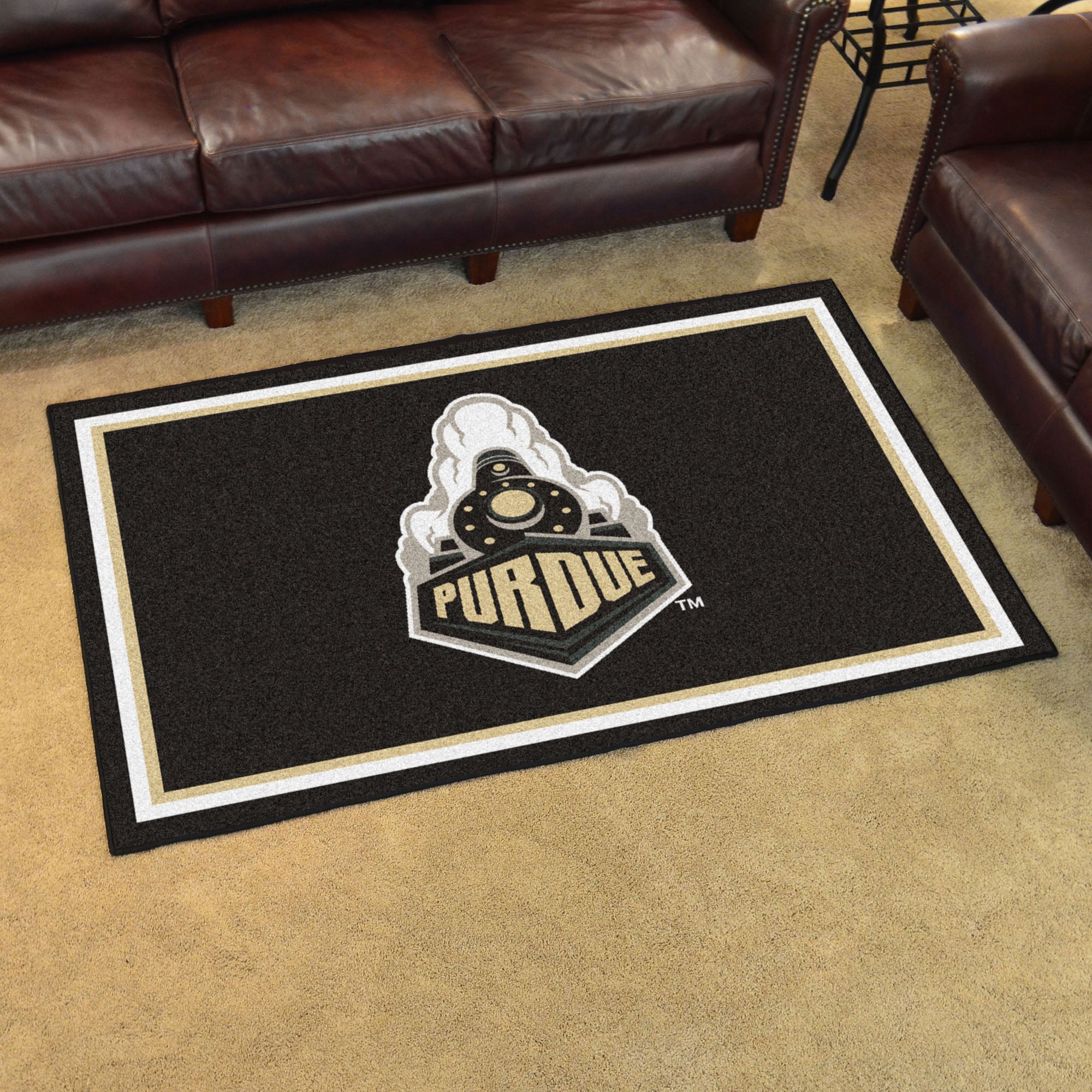 Purdue Boilermakers 4ft. x 6ft. Plush Area Rug, Train Logo