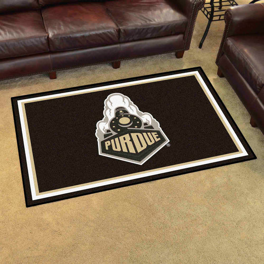 Purdue Boilermakers 4ft. x 6ft. Plush Area Rug, P Logo