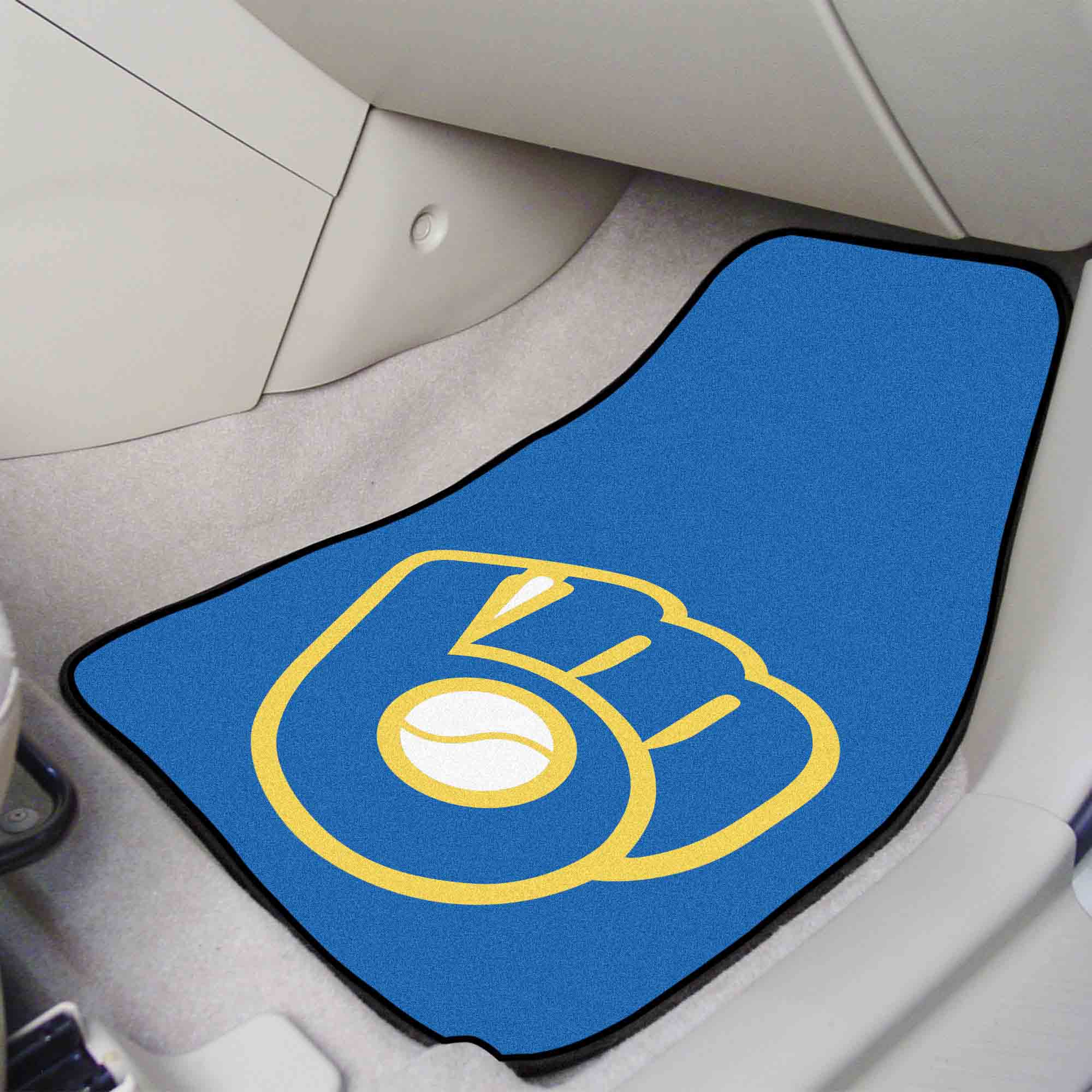 Milwaukee Brewers Front Carpet Car Mat Set - 2 Pieces