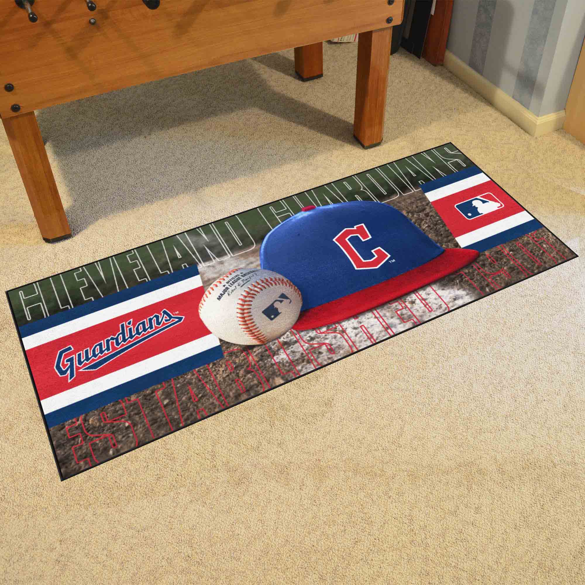 Cleveland Guardians Baseball Runner Rug - 30in. x 72in. - Cleveland Guardians