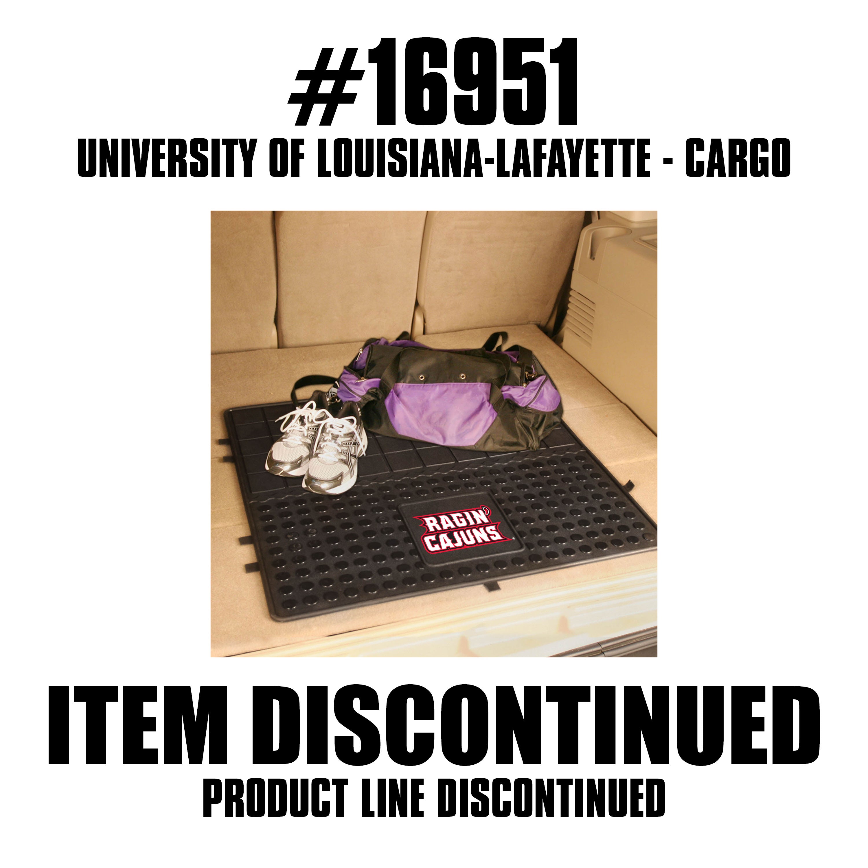 Louisiana-Lafayette Ragin' Cajuns Heavy Duty Cargo Mat 31"x31"