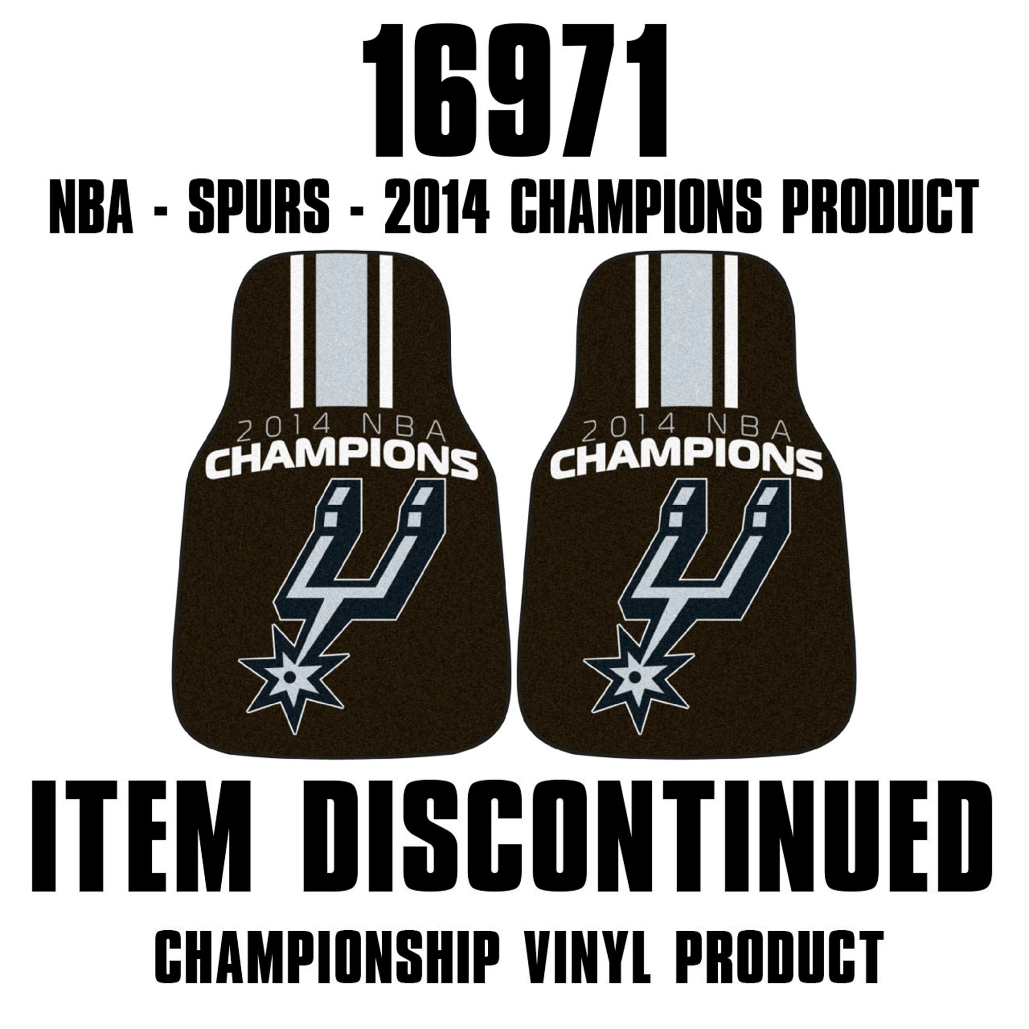 San Antonio Spurs 2014 NBA Champions Front Carpet Car Mat Set - 2 Pieces