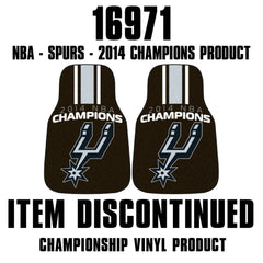 San Antonio Spurs 2014 NBA Champions Front Carpet Car Mat Set - 2 Pieces