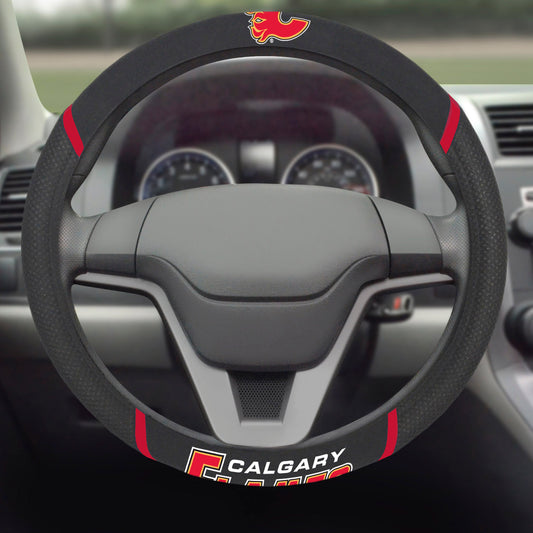 Calgary Flames Embroidered Steering Wheel Cover - Calgary Flames