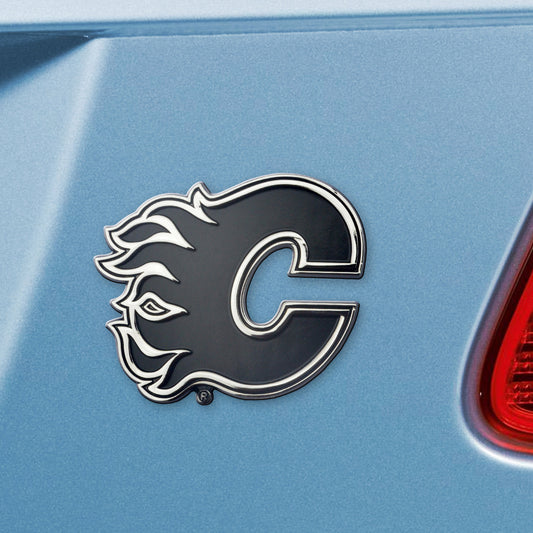 Calgary Flames 3D Chrome Metal Emblem - Calgary Flames