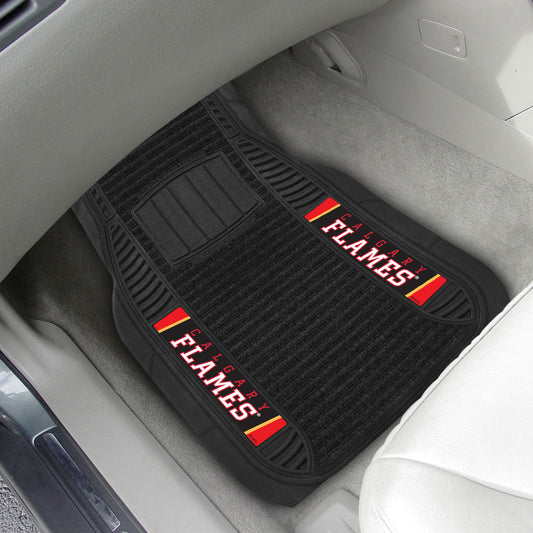 Calgary Flames 2 Piece Deluxe Car Mat Set