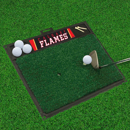 Calgary Flames Golf Hitting Mat - Calgary Flames