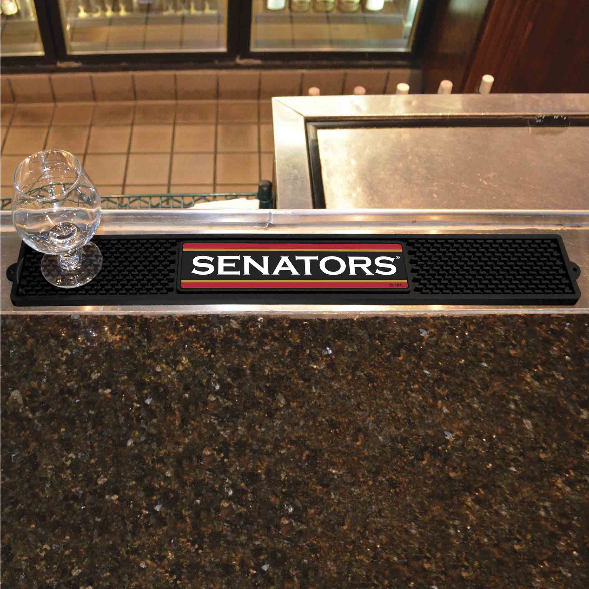 Ottawa Senators Bar Drink Mat - 3.25in. x 24in.