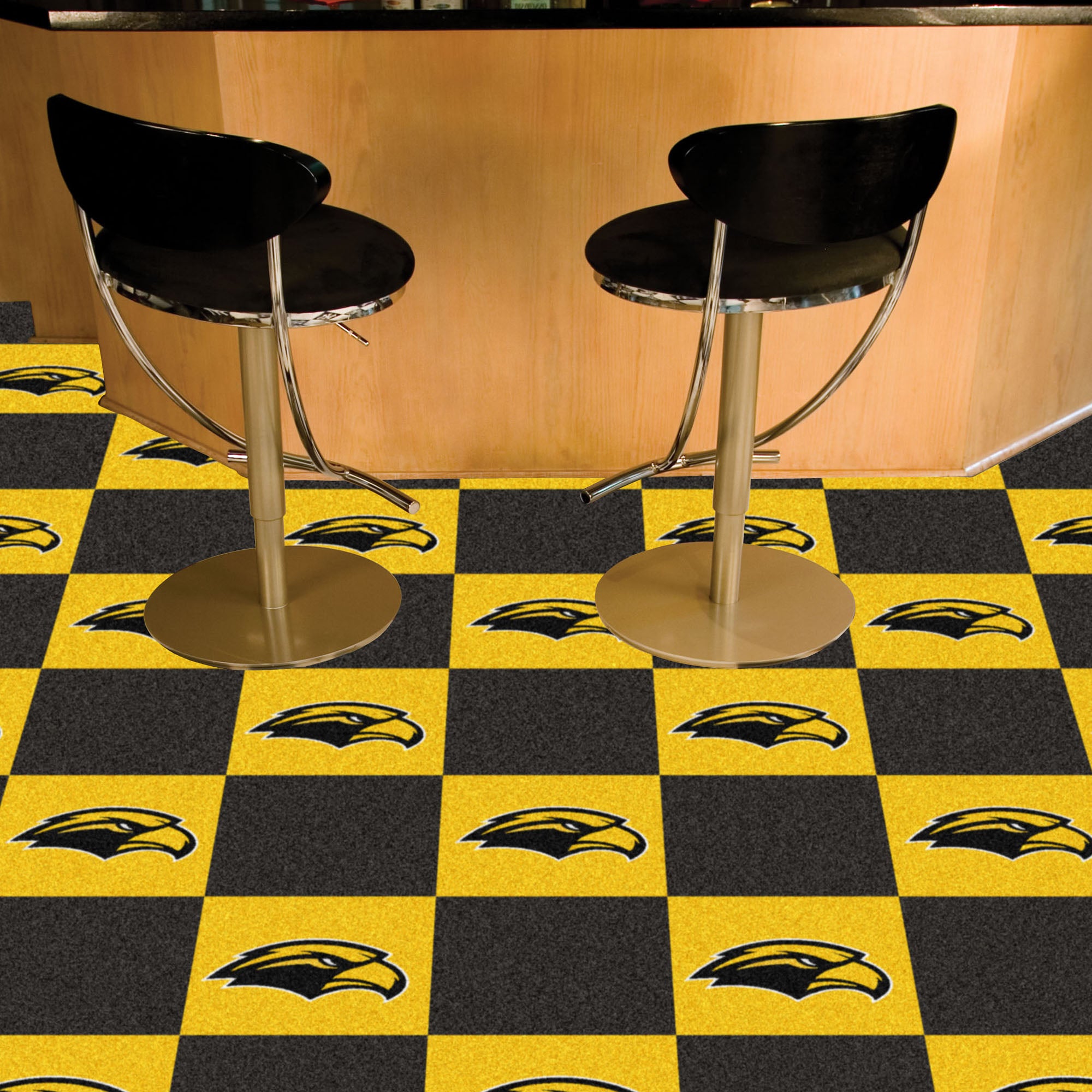 Southern Miss Golden Eagles Team Carpet Tiles - 45 Sq Ft.