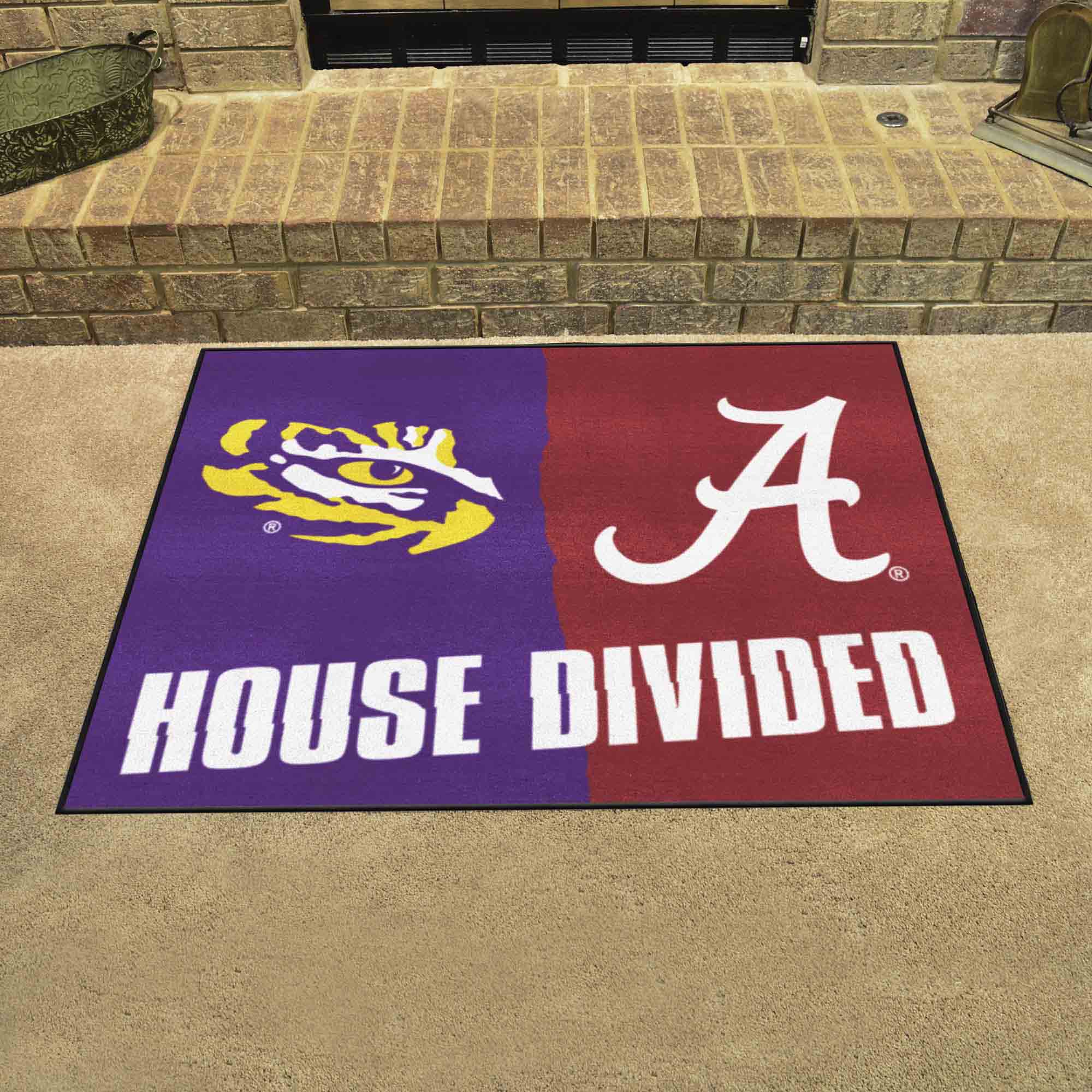 House Divided - LSU / Alabama House Divided House Divided Rug - 34 in. x 42.5 in. - House Divided - LSU / Alabama