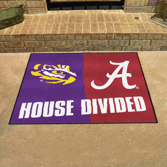 House Divided - LSU / Alabama House Divided House Divided Rug - 34 in. x 42.5 in. - House Divided - LSU / Alabama