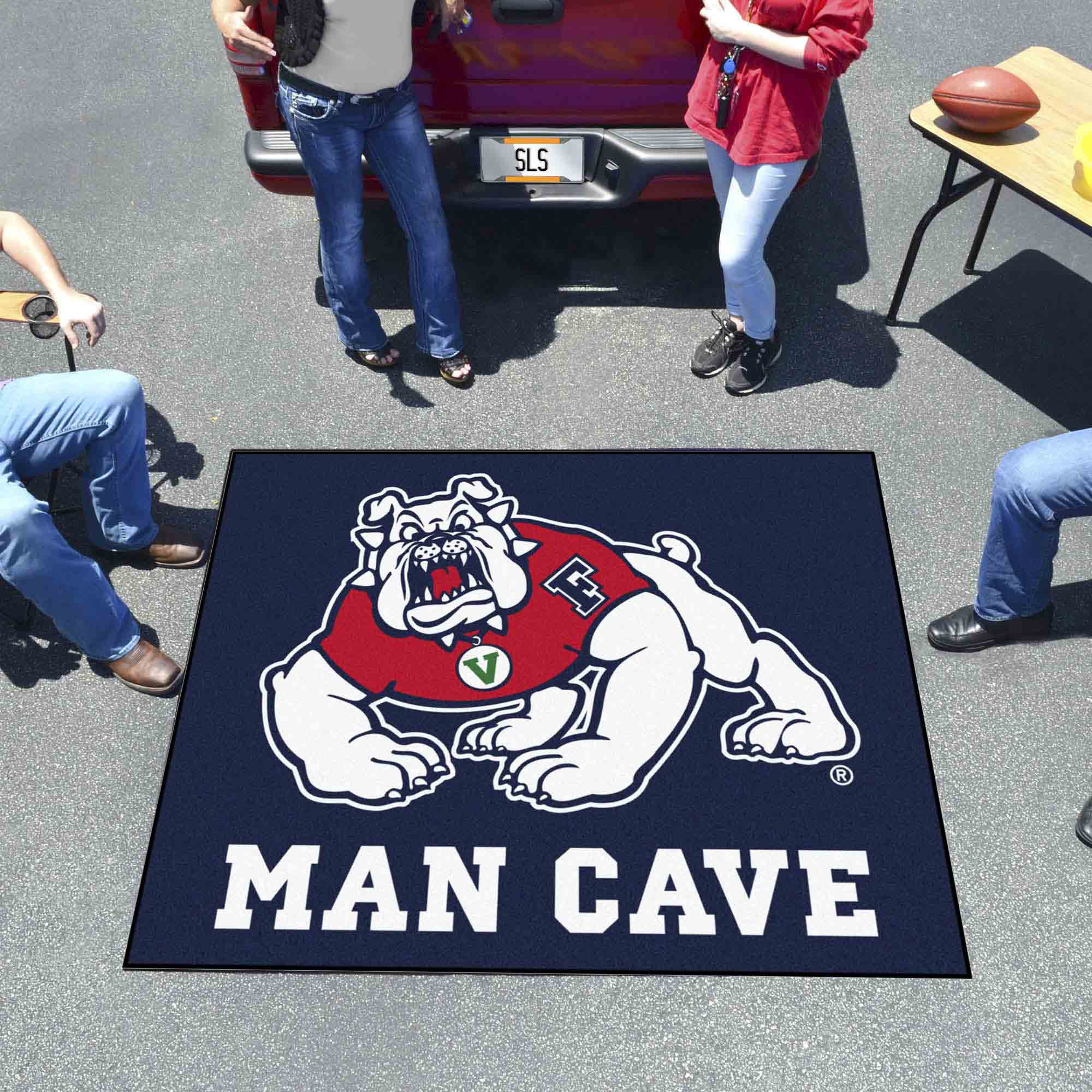 Fresno State Bulldogs Man Cave Tailgater Rug - 5ft. x 6ft., Navy