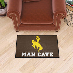 Wyoming Cowboys Man Cave Starter Mat Accent Rug - 19in. x 30in.