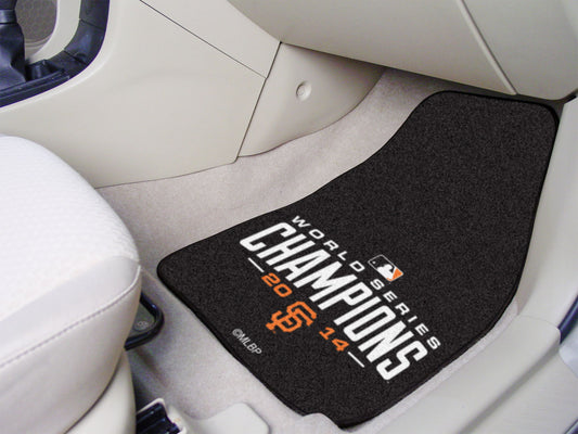 San Francisco Giants 2014 MLB World Series Champions Front Carpet Car Mat Set - 2 Pieces