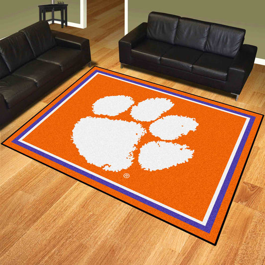 Clemson Tigers 8ft. x 10 ft. Plush Area Rug - Clemson