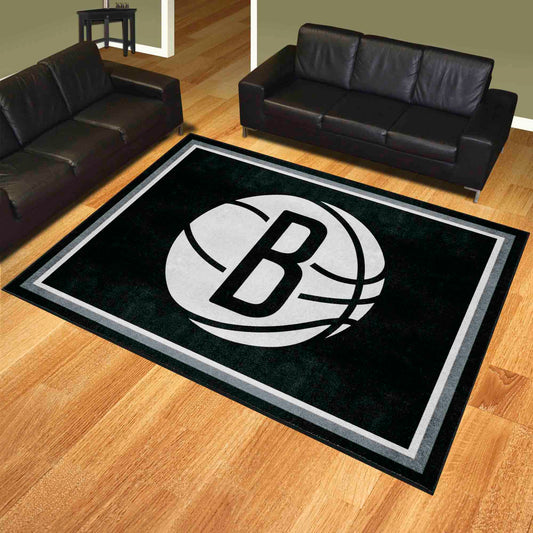 Brooklyn Nets 8ft. x 10 ft. Plush Area Rug