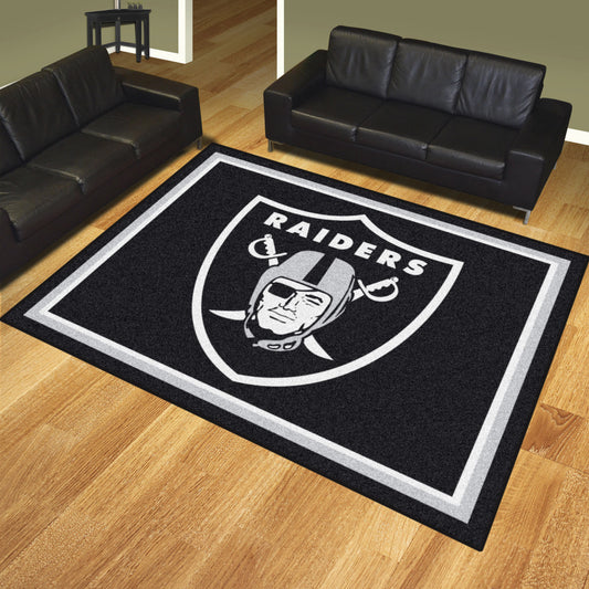 Las Vegas Raiders 8ft. x 10 ft. Plush Area Rug