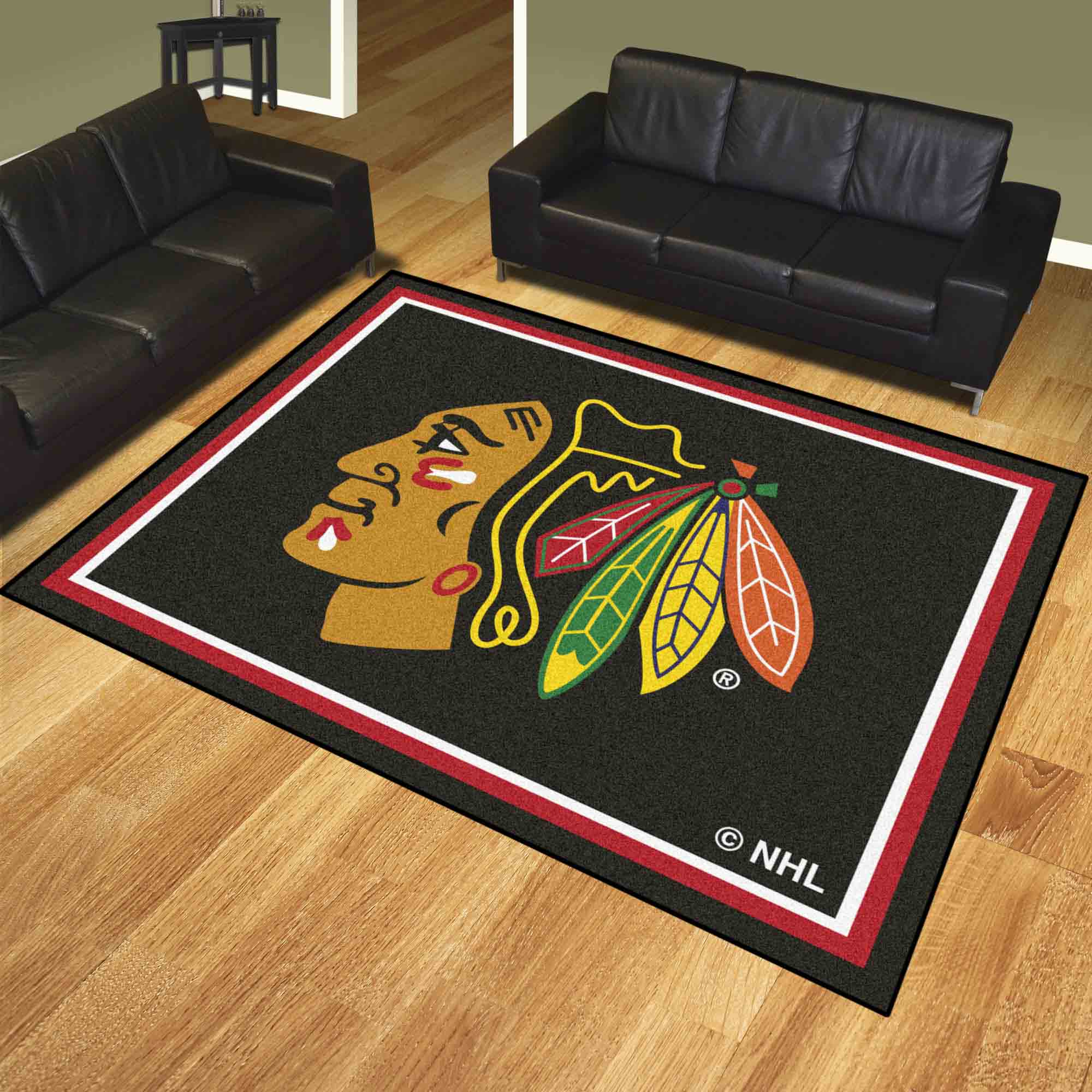 Chicago Blackhawks 8ft. x 10 ft. Plush Area Rug - Chicago Blackhawks