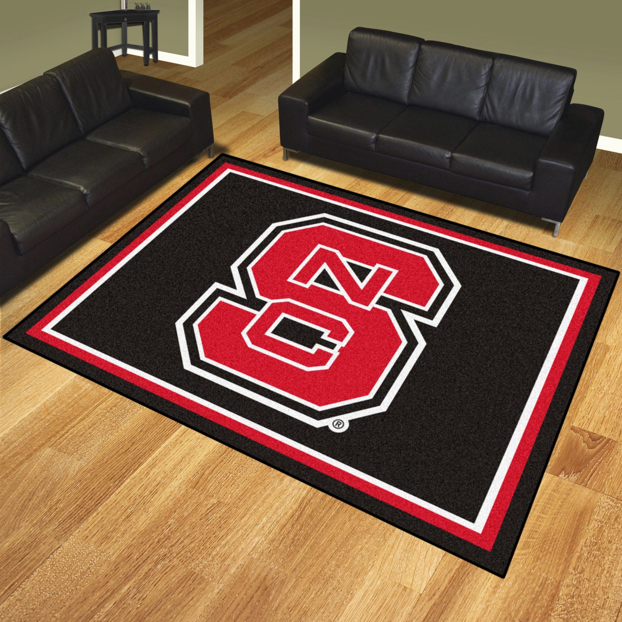 NC State Wolfpack 8ft. x 10 ft. Plush Area Rug, NSC Logo - NC State