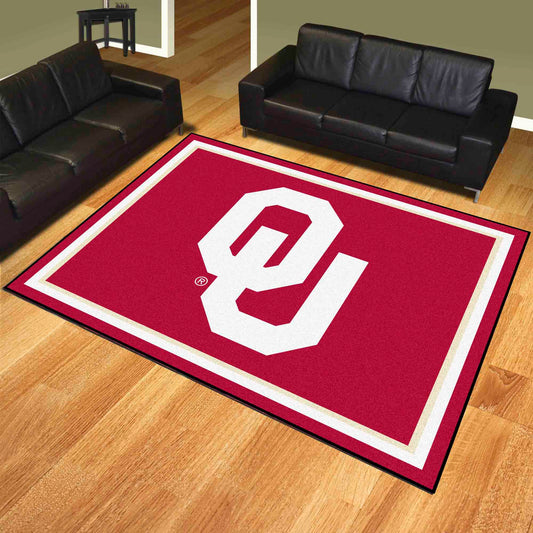 Oklahoma Sooners 8ft. x 10 ft. Plush Area Rug