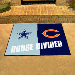 NFL House Divided - Cowboys / Bears House Divided Rug - 34 in. x 42.5 in. - NFL House Divided - Cowboys / Bears