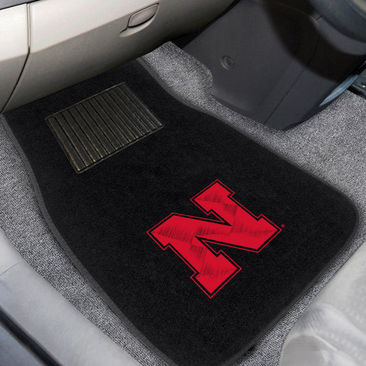 Nebraska Cornhuskers Embroidered Car Mat Set - 2 Pieces - Nebraska