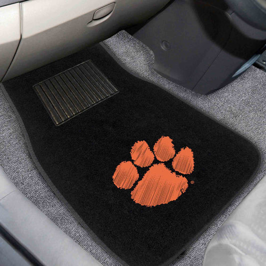 Clemson Tigers Embroidered Car Mat Set - 2 Pieces - Clemson