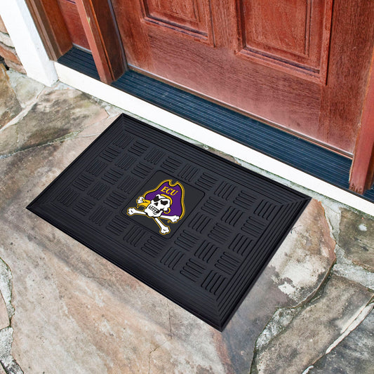 East Carolina Pirates Heavy Duty Vinyl Medallion Door Mat - 19.5in. x 31in.