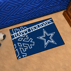 Dallas Cowboys Starter Mat Accent Rug - 19in. x 30in. Happy Holidays Starter Mat - Dallas Cowboys