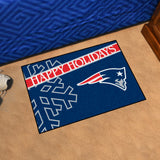 New England Patriots Starter Mat Accent Rug - 19in. x 30in. Happy Holidays Starter Mat