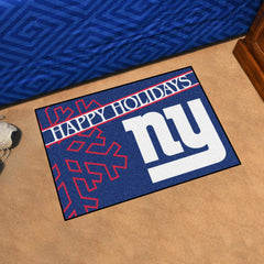 New York Giants Starter Mat Accent Rug - 19in. x 30in. Happy Holidays Starter Mat - New York Giants