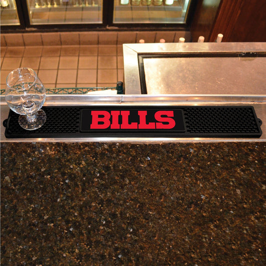 Buffalo Bills Bar Drink Mat - 3.25in. x 24in. - Buffalo Bills